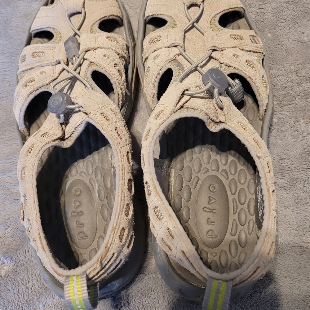 Ladies Clarks Privo Water Shoes Sandals Size 6.5 Cream Off-white EUC Summer Fun - Picture 3 of 11